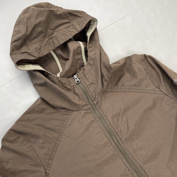Columbia Hooded Lightweight Jacket Women’s M Cotton Blend Spring Casual Brown - Picture 1 of 11